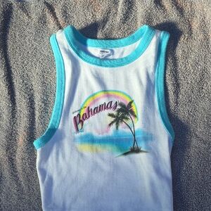 Garage Bahamas Tank Top - White and Blue